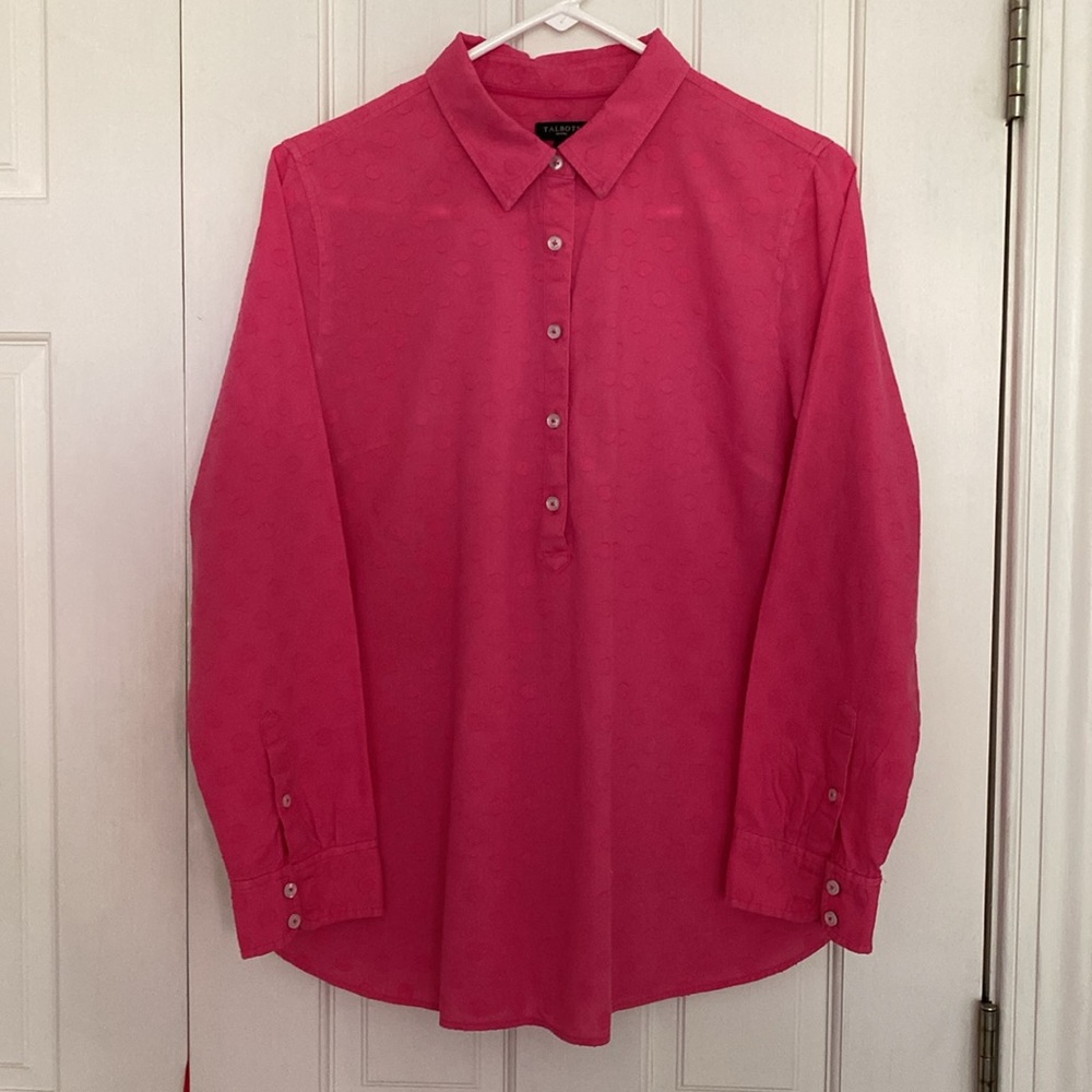 Talbots Large Petite Hot Pink Shirt